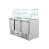 Saladette-toonbanken met glas