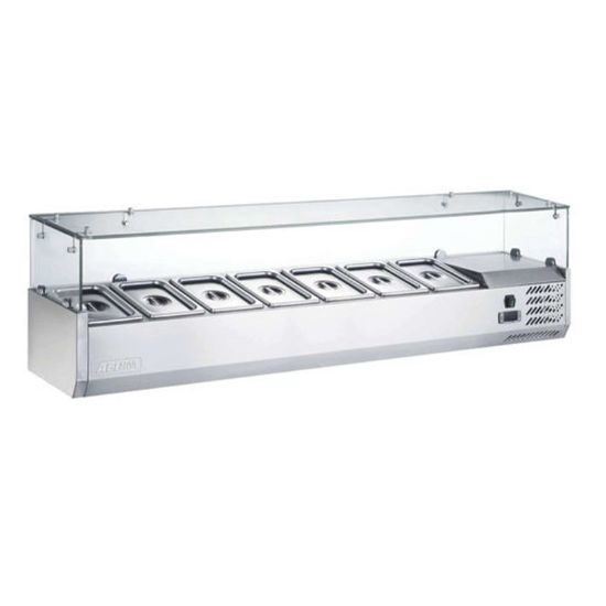 Vitrines réfrigérées à poser — Vitrines réfrigérées à poser bac gn 1/4 • profondeur 335 mm — TRIVRX1500/330