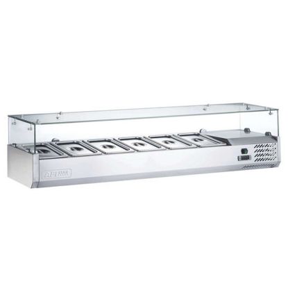 Vitrines réfrigérées à poser — Vitrines réfrigérées à poser bac gn 1/3 • profondeur 395 mm — TRIVRX1500/380