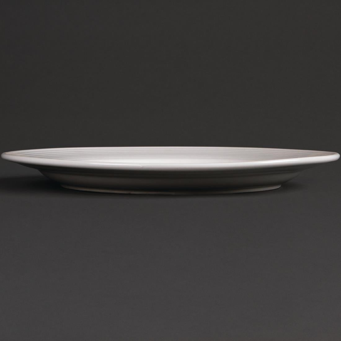 Assiettes à bord large Olympia Linear 250mm (lot de 12) — U091