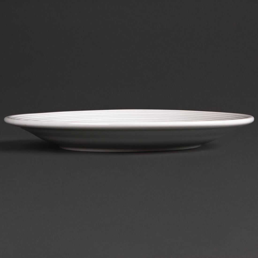 Assiettes à bord large Olympia Linear 165mm (lot de 12) — U089