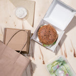 Petites boîtes hamburger compostables kraft Fiesta Compostable 105mm (lot de 200) — FB664