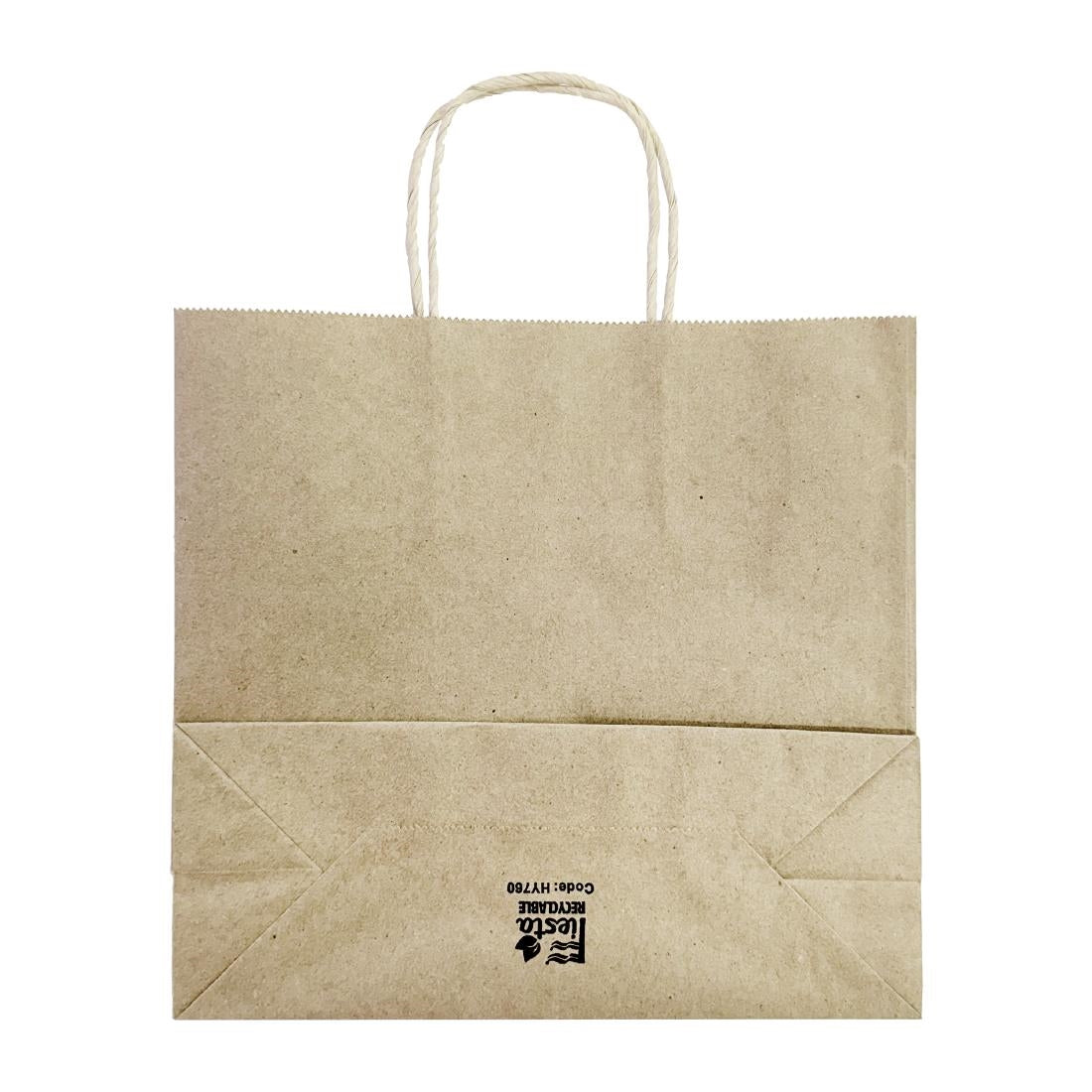 Petits sacs en papier avec poignée torsadée Fiesta Recyclable marron (lot de 250) — HY760