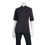 Veste de cuisine femme zippée légère Springfield Chef Works noire XXL — BB051-XXL