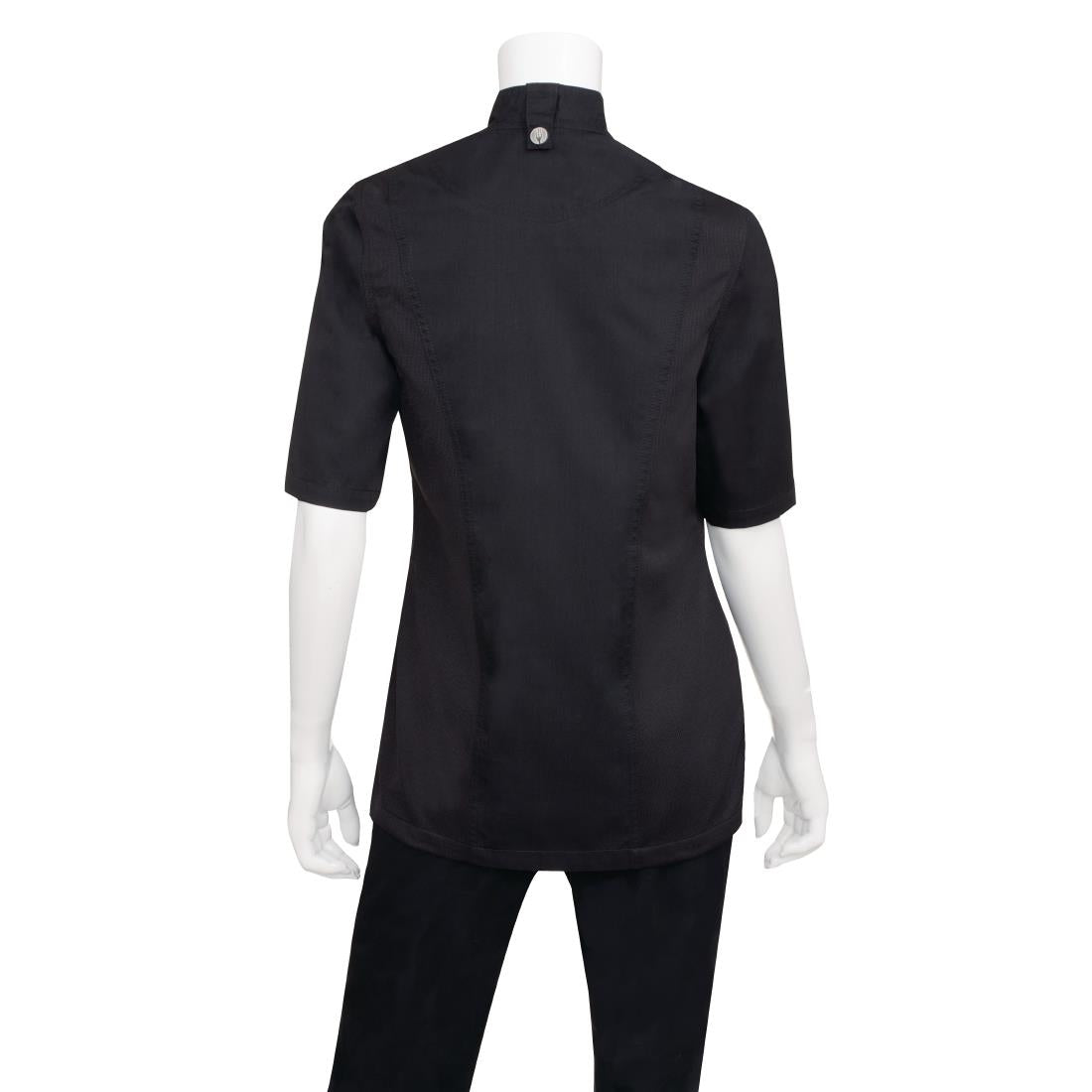 Veste de cuisine femme zippée légère Springfield Chef Works noire XXL — BB051-XXL