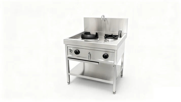 Professionele gas wok 2-pits – Extreme kracht voor de Aziatische keuken