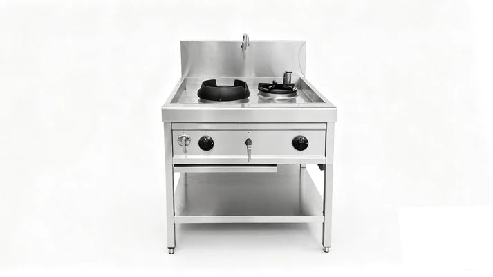 Professionele gas wok 2-pits – Extreme kracht voor de Aziatische keuken