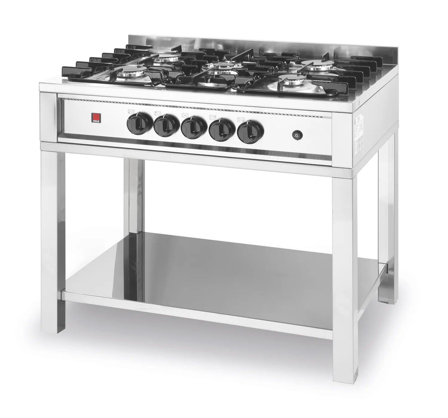 4-pits gasfornuis, op open kast C4GA7-BF 