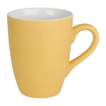 Mug pastel mat en porcelaine Olympia jaune 320ml (Lot de 6) — CS040