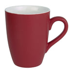 Mug pastel mat en porcelaine Olympia rouge 320ml (Lot de 6) — CS043