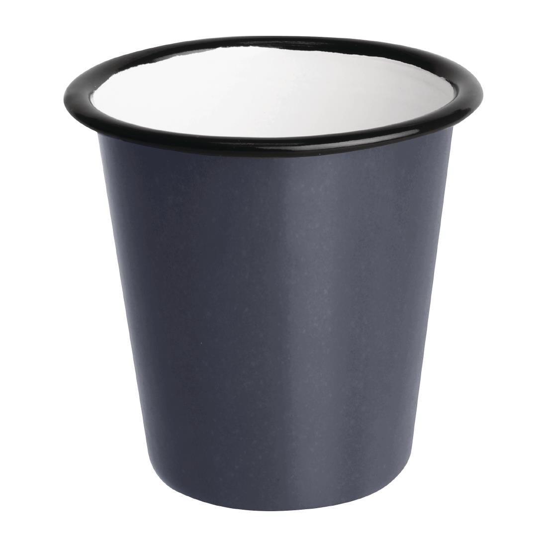 Gobelets en acier émaillé gris et noir Olympia 310ml (lot de 6) — DC393