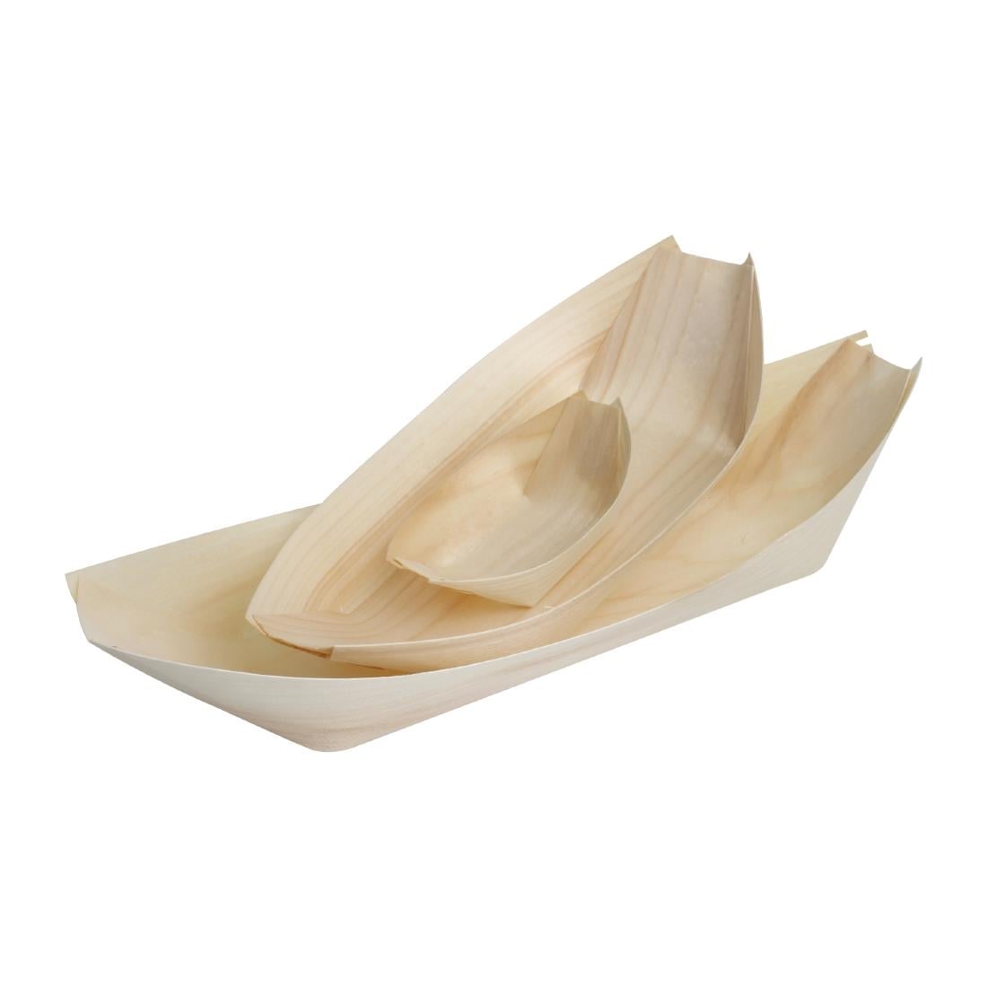 Plats biodégradables en peuplier pirogue Fiesta Compostable 190mm (lot de 100) — DK387