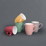 Mug pastel mat en porcelaine Olympia jaune 320ml (Lot de 6) — CS040
