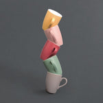Mug pastel mat en porcelaine Olympia rouge 320ml (Lot de 6) — CS043