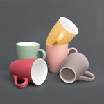 Mug pastel mat en porcelaine Olympia rouge 320ml (Lot de 6) — CS043