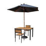 Table rectangulaire en acier et acacia Bolero 120 cm — DS153