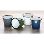 Pots à sauce en acier émaillé bleu et blanc Olympia 114ml (Lot de 6) — DC383