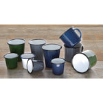 Pots à sauce en acier émaillé bleu et blanc Olympia 114ml (Lot de 6) — DC383