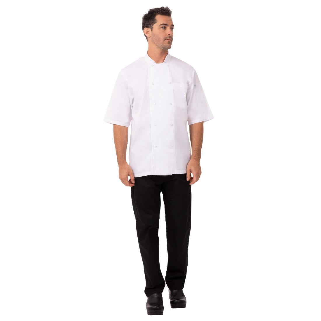 Veste de cuisine mixte blanche Chef Works Montreal Cool Vent L — A914-L