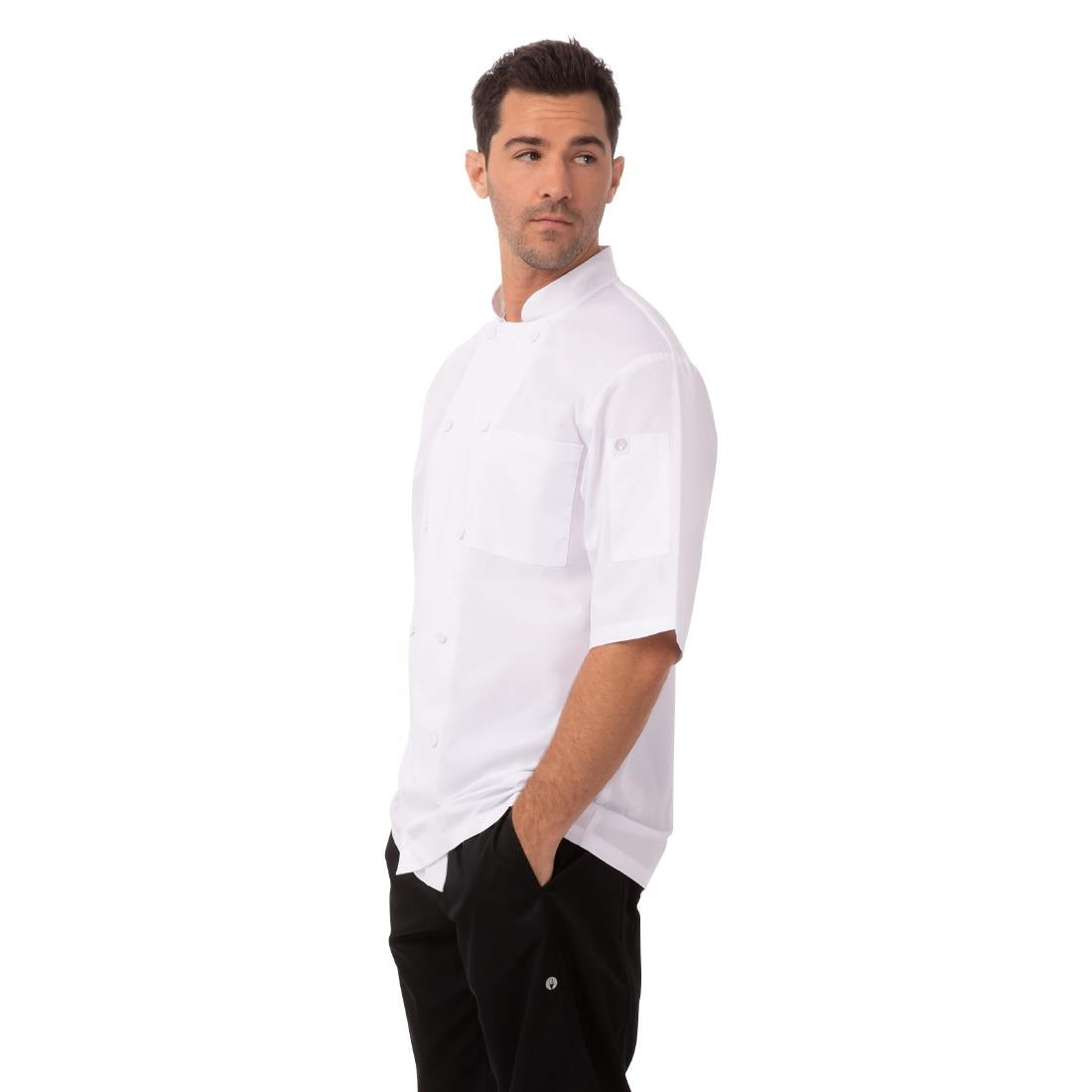 Veste de cuisine mixte blanche Chef Works Montreal Cool Vent L — A914-L