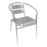 Fauteuils empilables en aluminium Bolero (lot de 4) — U419