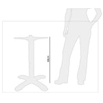 Pied de table à plateau basculant Bolero aluminium — GF962