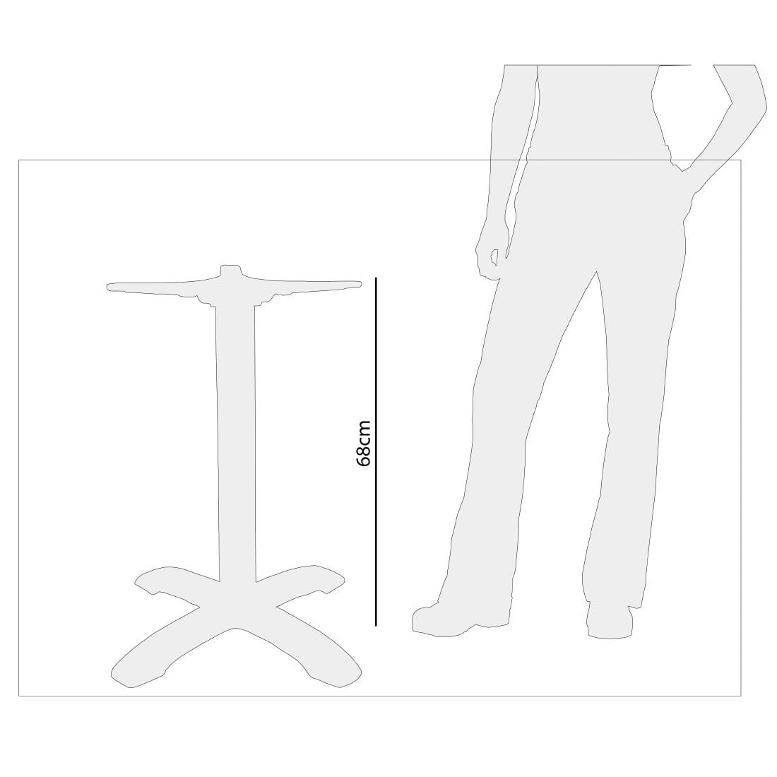 Pied de table à plateau basculant Bolero aluminium — GF962