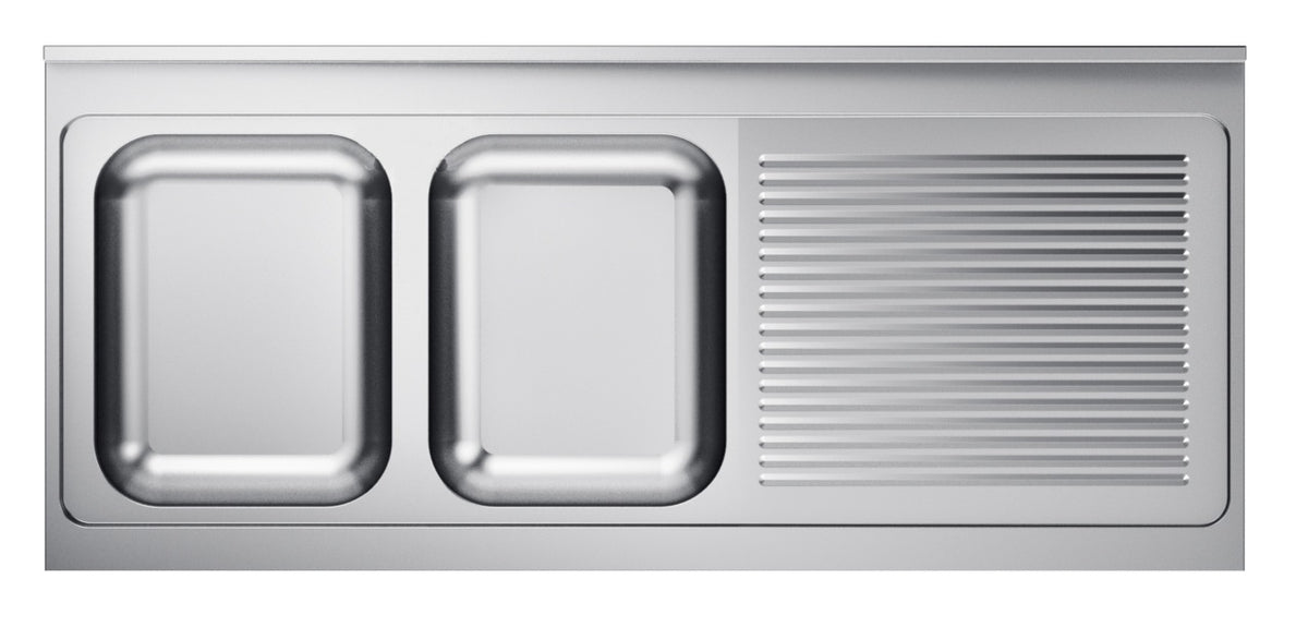 700 évier 2 à gauche 1600 — Combisteel 7013.1160