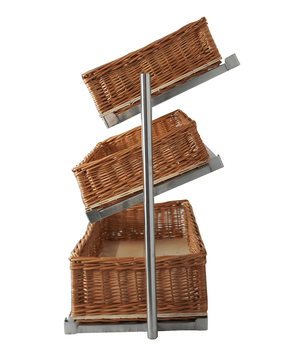 Corbeille à pain étagère 3 haut modèle large incl. paniers — Combisteel 7013.2300