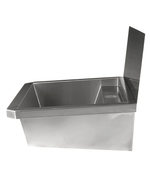 Évier inox 1 robinet 600mm bouchon de vidange et couvercle anti-éclaboussures inclus, à l'exclusion du robinet — Combisteel 7013.4600
