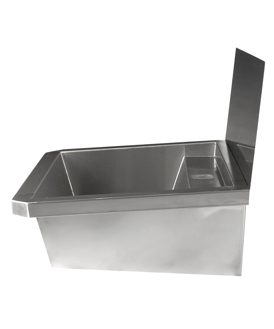 Évier inox 1 robinet 600mm bouchon de vidange et couvercle anti-éclaboussures inclus, à l'exclusion du robinet — Combisteel 7013.4600