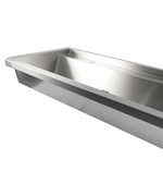 Évier inox 2 robinets 1200mm bouchon de vidange et couvercle anti-éclaboussures inclus, à l'exclusion du robinets — Combisteel 7013.4605