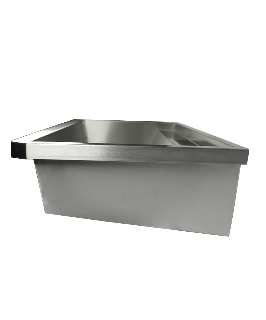 Évier inox 2 robinets 1200mm bouchon de vidange et couvercle anti-éclaboussures inclus, à l'exclusion du robinets — Combisteel 7013.4605