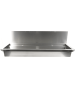 Évier inox 2 robinets 1200mm bouchon de vidange et couvercle anti-éclaboussures inclus, à l'exclusion du robinets — Combisteel 7013.4605