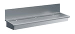 Évier inox 3 robinets 1800mm bouchon de vidange et couvercle anti-éclaboussures inclus, à l'exclusion du robinets — Combisteel 7013.4610