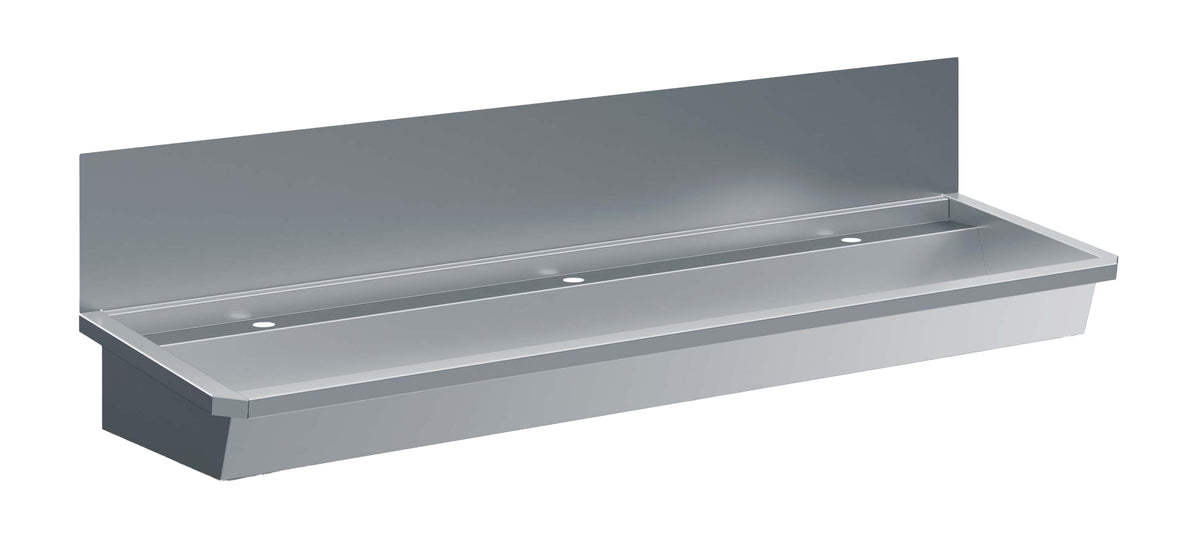 Évier inox 3 robinets 1800mm bouchon de vidange et couvercle anti-éclaboussures inclus, à l'exclusion du robinets — Combisteel 7013.4610