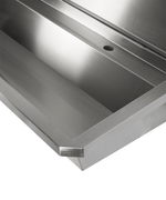 Évier inox 3 robinets 1800mm bouchon de vidange et couvercle anti-éclaboussures inclus, à l'exclusion du robinets — Combisteel 7013.4610