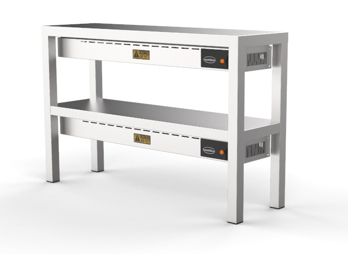 Étagère chauffante en céramique 2 niveaux 1200 6 heaters of 250w — Combisteel 7020.0735