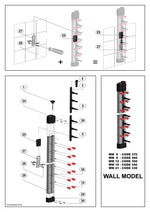 Porte assiettes dressées murale 9 — Combisteel 7036.0013