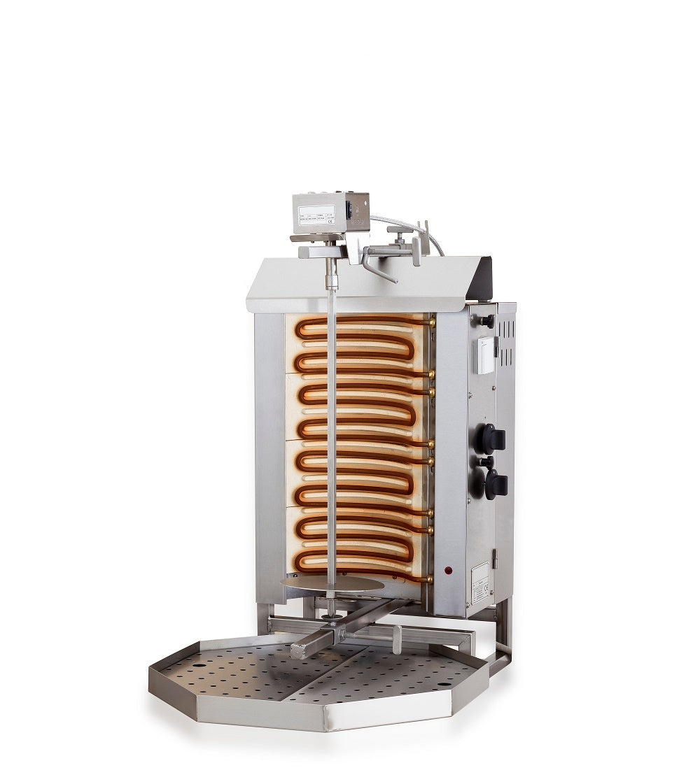 Gyros grill electrique moteur au-dessus 4 zones de chauffage — Combisteel 7049.0020