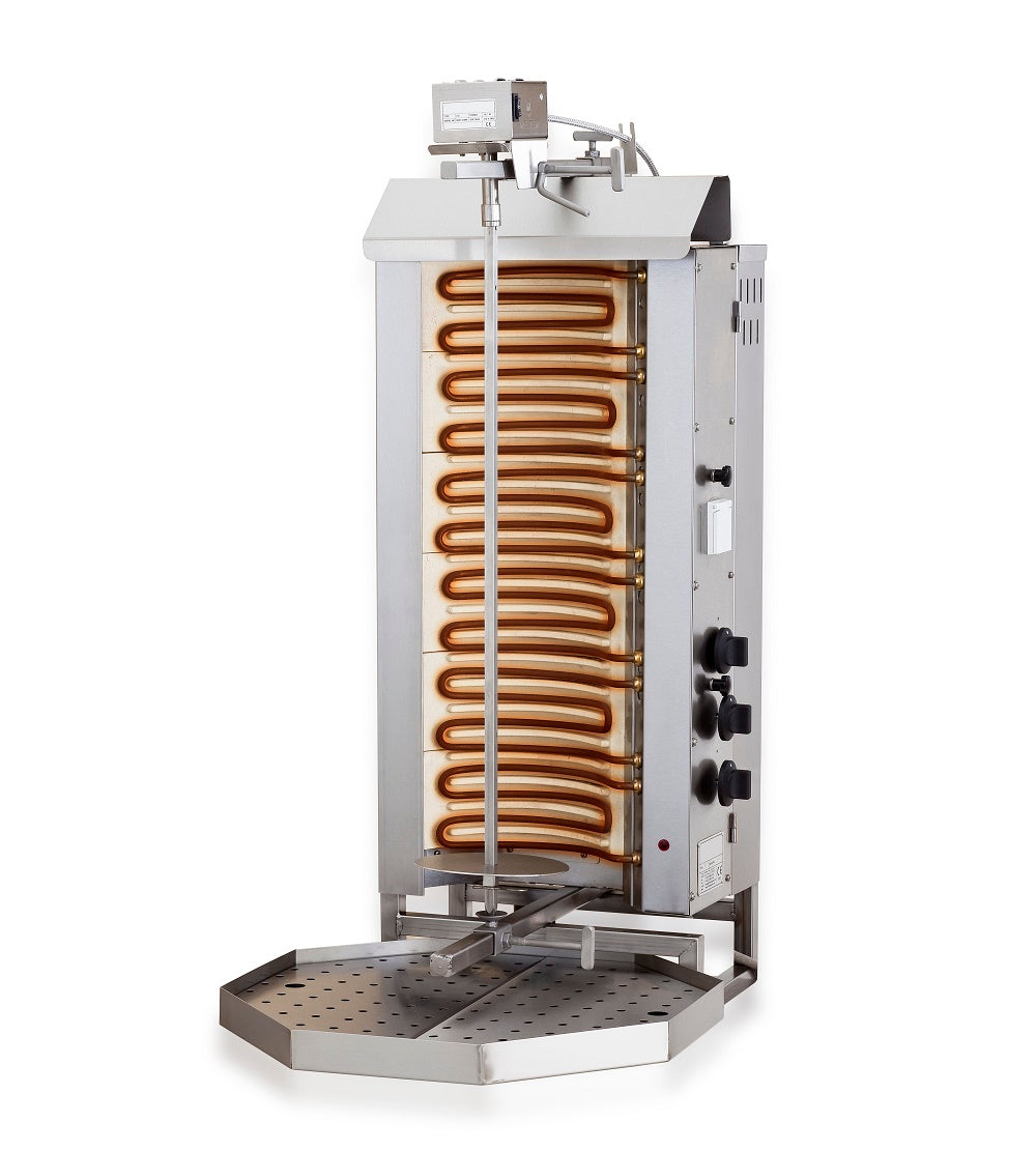 Gyros grill electrique moteur au-dessus 6 zones de chauffage — Combisteel 7049.0025