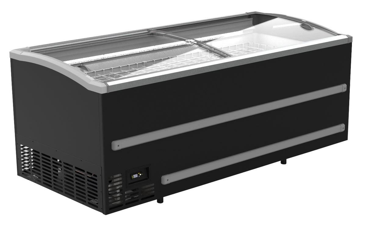 Congélateur bahut noir pour supermarché tête de gondole dégivrage automatique — Combisteel 7072.0105