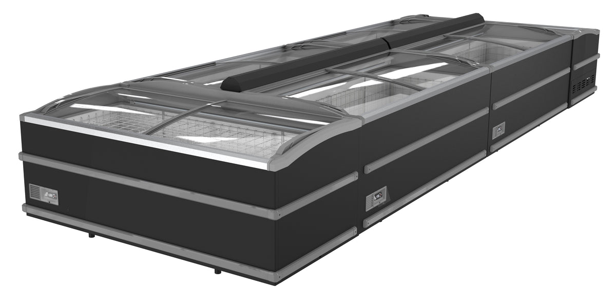 Congélateur bahut pour supermarché noir 2125 dégivrage automatique — Combisteel 7072.0110