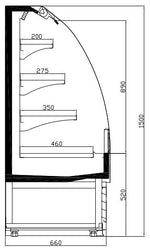 Vitrine réfrigérée 1.3 — Combisteel 7080.0010
