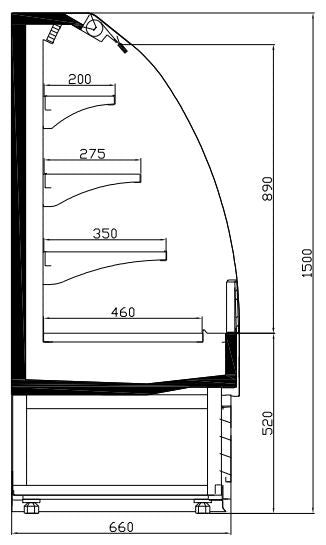 Vitrine réfrigérée 1.3 — Combisteel 7080.0010