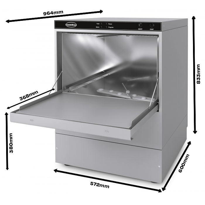 Lave-vaiselle chargement par l'avant ent 500-230 dp avec pompe d'écoulement — Combisteel 7082.0050