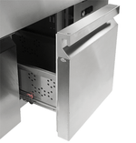 Cocktails bar station réfrigérée incl. évier, lave-verres, speedrail porte-bouteilles, planche à découper et poubelle — Combisteel 7083.0050