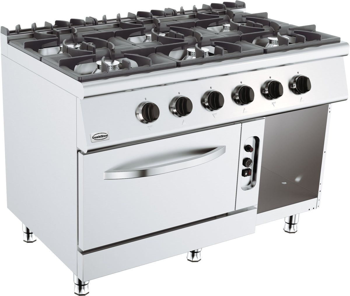 Base 700 cuisiniere a gaz 6 br. avec four à gaz — Combisteel 7178.0420