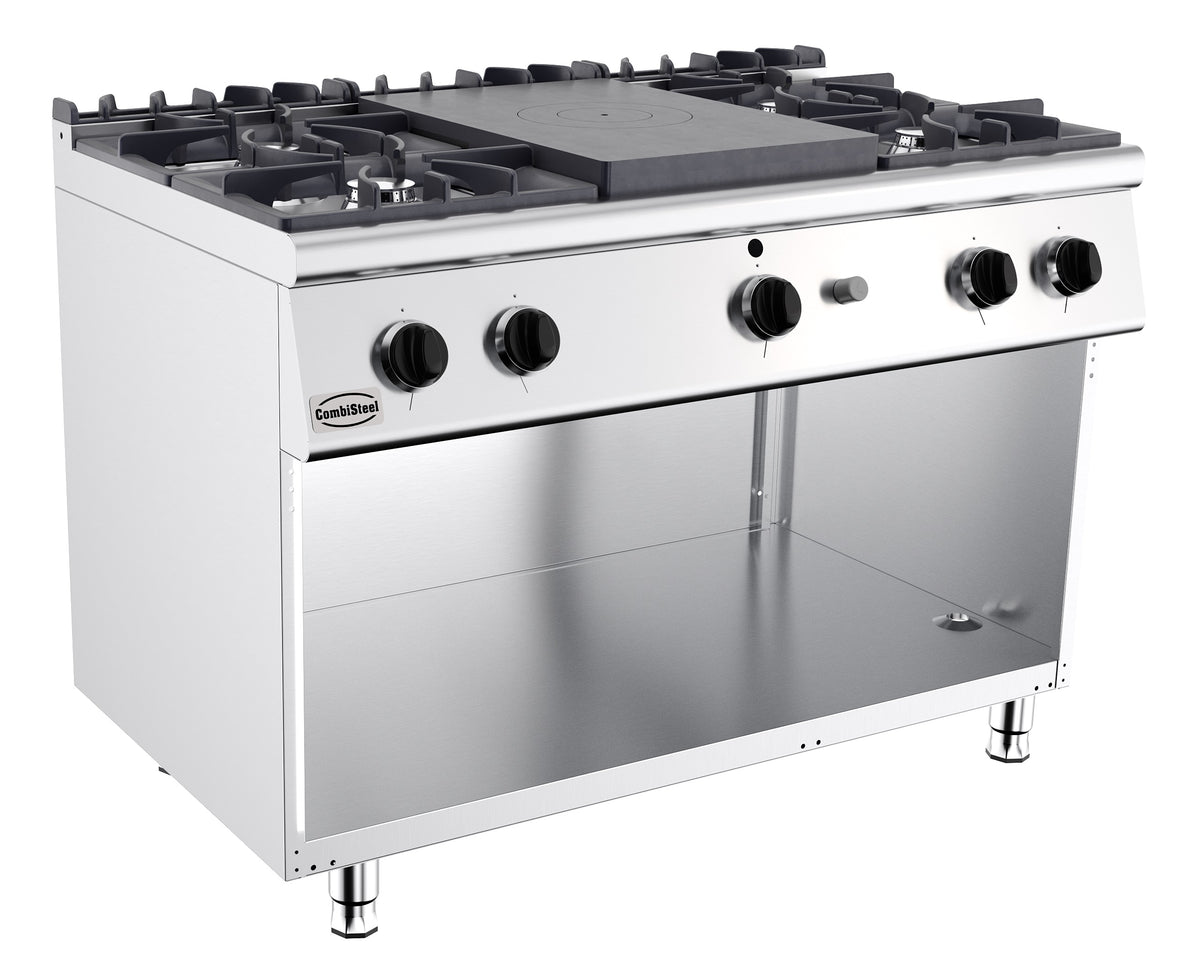 Base 700 cuisinière avec plaque coup de feu à gaz 4 br. — Combisteel 7178.0585