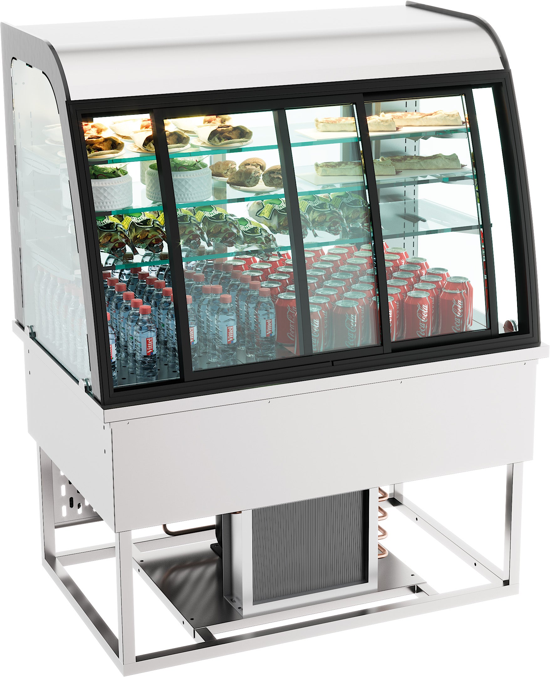 Drop-in vitrine réfrigérée 140 L portes coulissantes — Combisteel 7178.2000